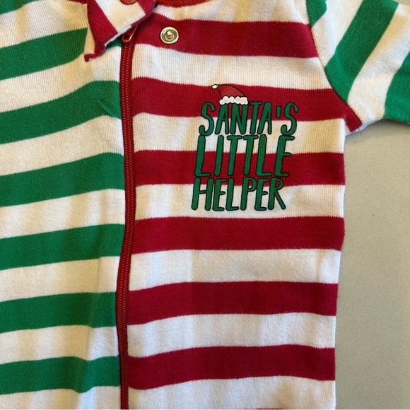 The Children's Place Babies “Santa’s Little Helper” Sleeper.  3-6 Months - Picture 2 of 8